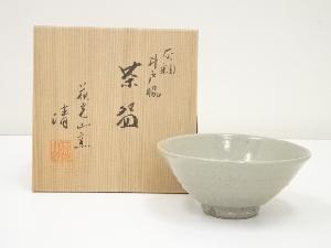 京焼　花光山窯造　井戸脇茶碗（共箱）
